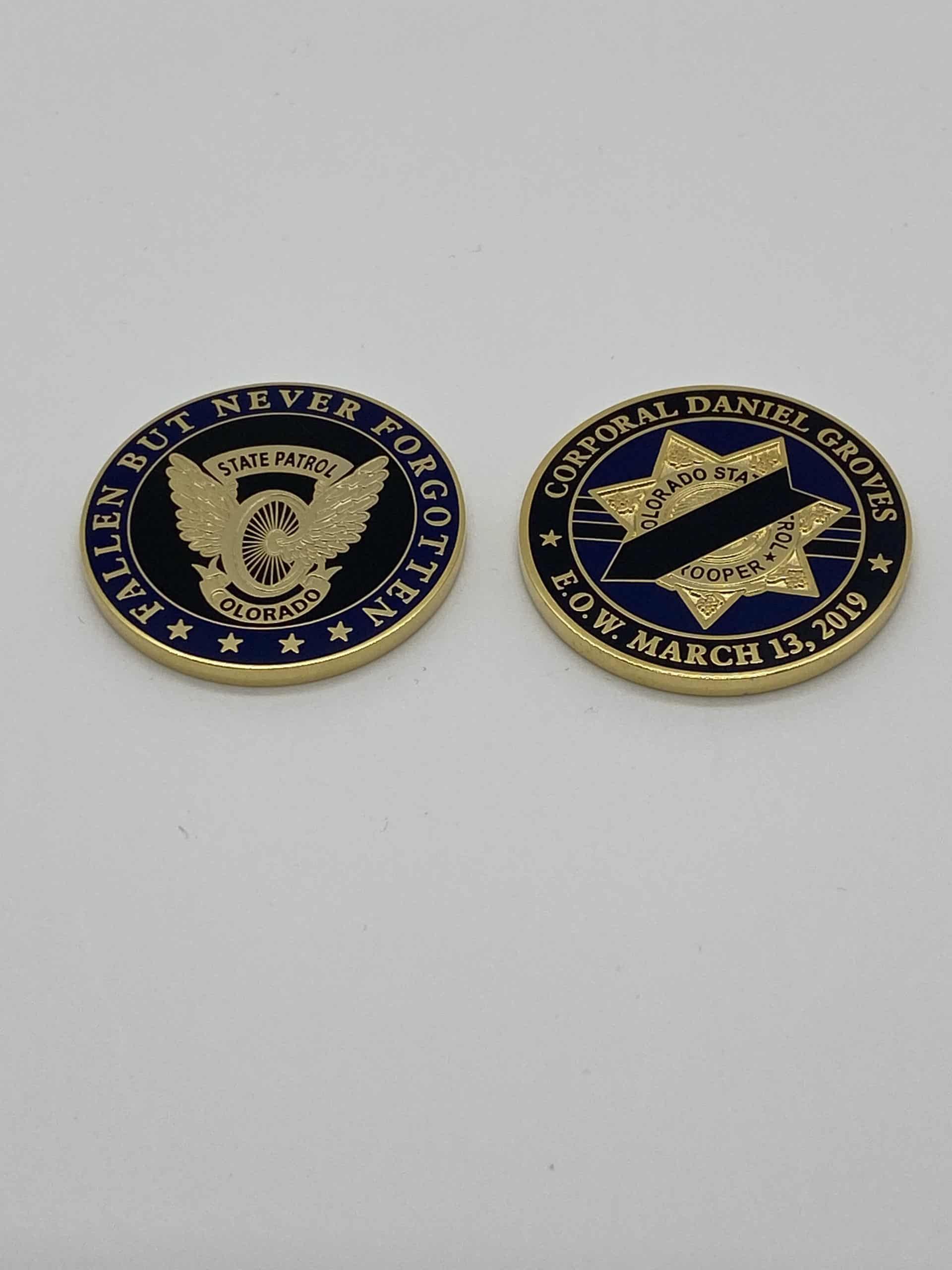 CORPORAL DANIEL GROVES MEMORIAL CHALLENGE COIN - Image 2