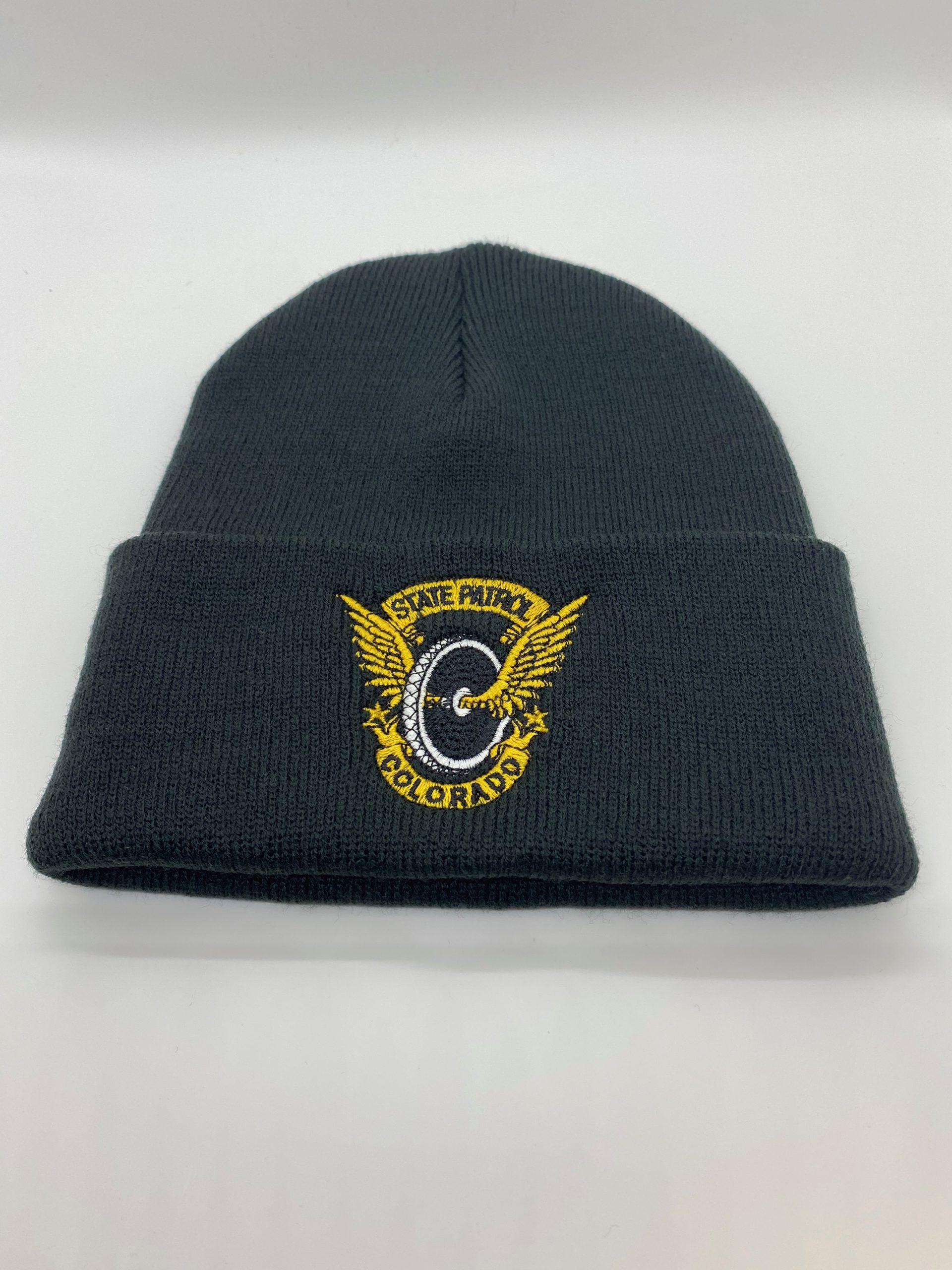 KNIT FLYING WHEEL BEENIE (BLACK W/FOLD - 12 INCH)