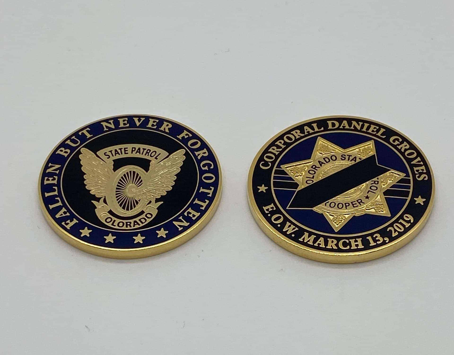 CORPORAL DANIEL GROVES MEMORIAL CHALLENGE COIN