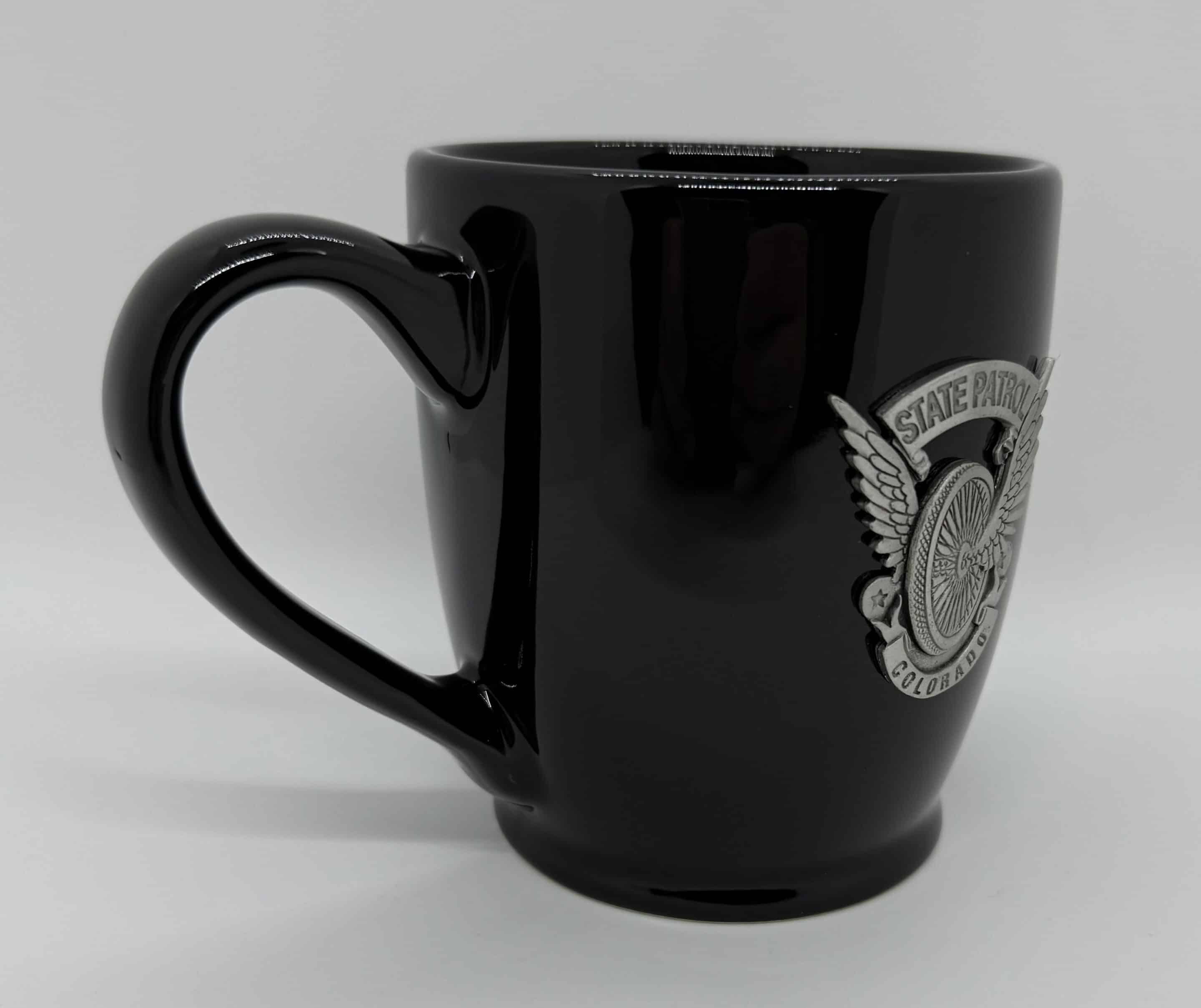 Pewter Flying Wheel Black Bistro Coffee Cup - Image 3