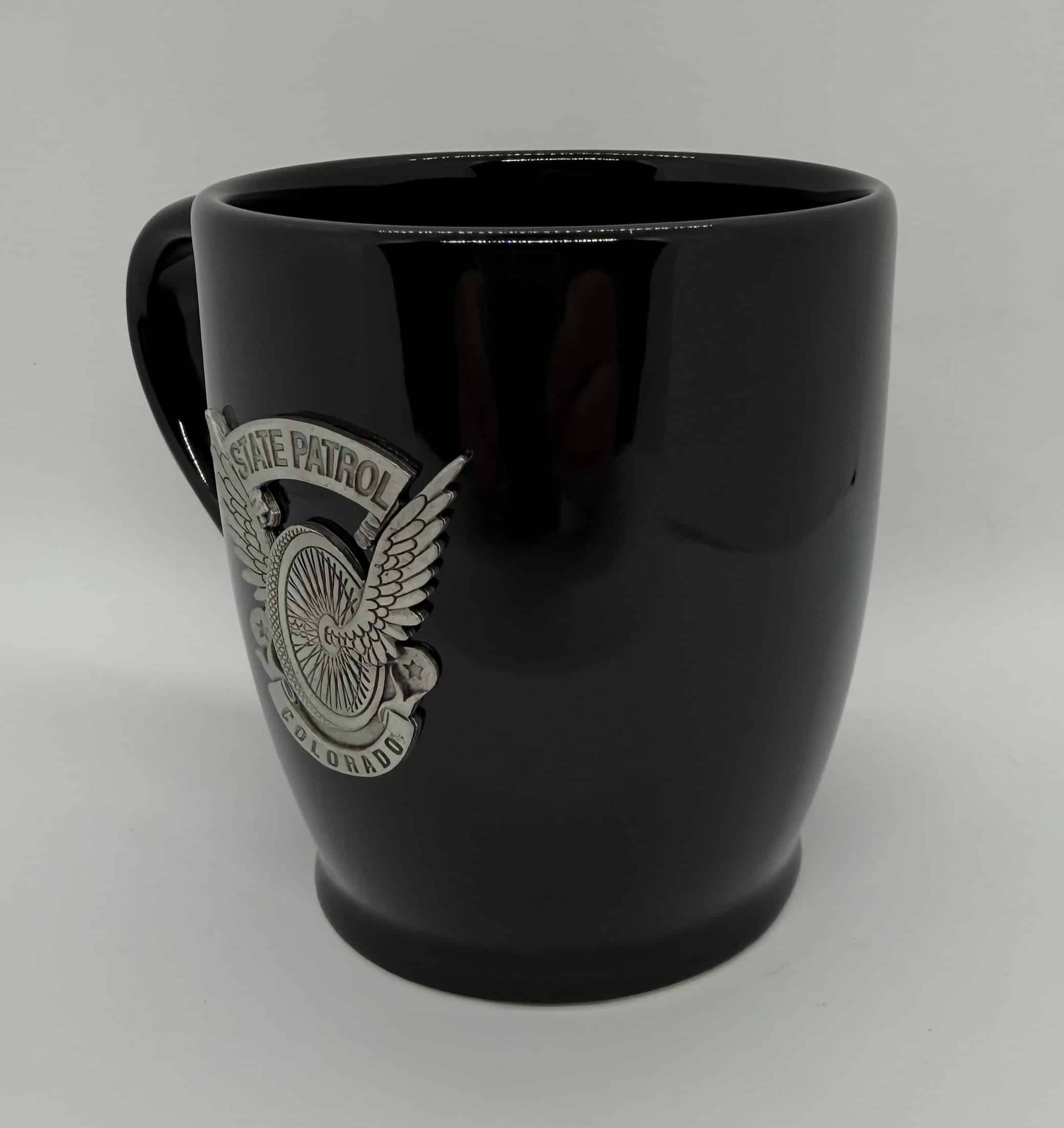 Pewter Flying Wheel Black Bistro Coffee Cup - Image 4